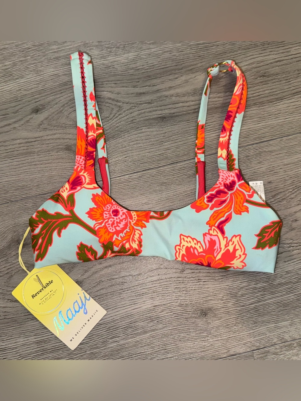 Maaji Aqua Floral Reversible Bikini Top